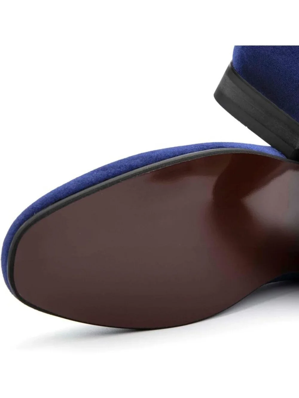 Meijiana Men's Blue08 Velvet Loafers Slip On Tuxedo Wedding Formal Shoes